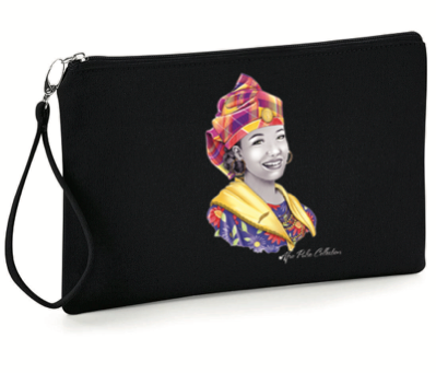 Pochette noire avec dragonne détachable - Cayennaise