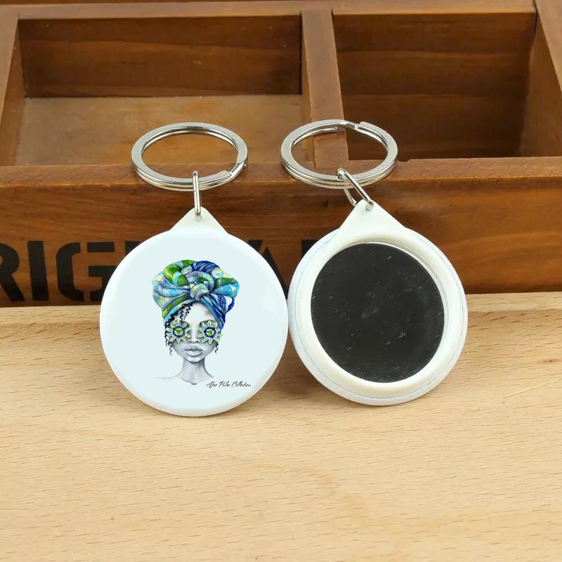 Porte clefs avec miroir AFRO